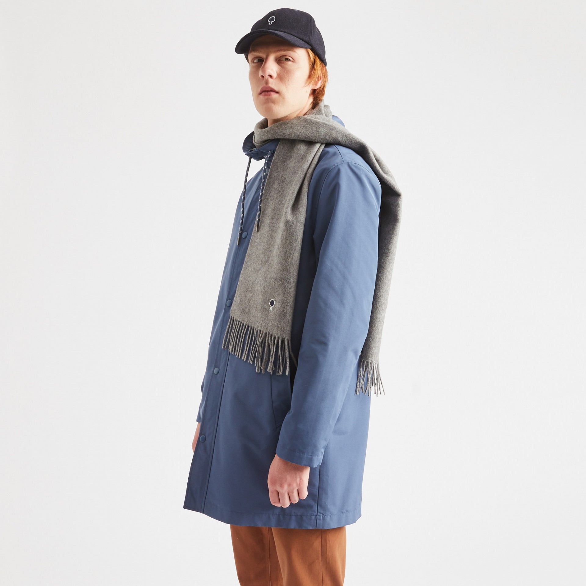 Echarpe gris chiné laine et cachemire - modèle Scarf