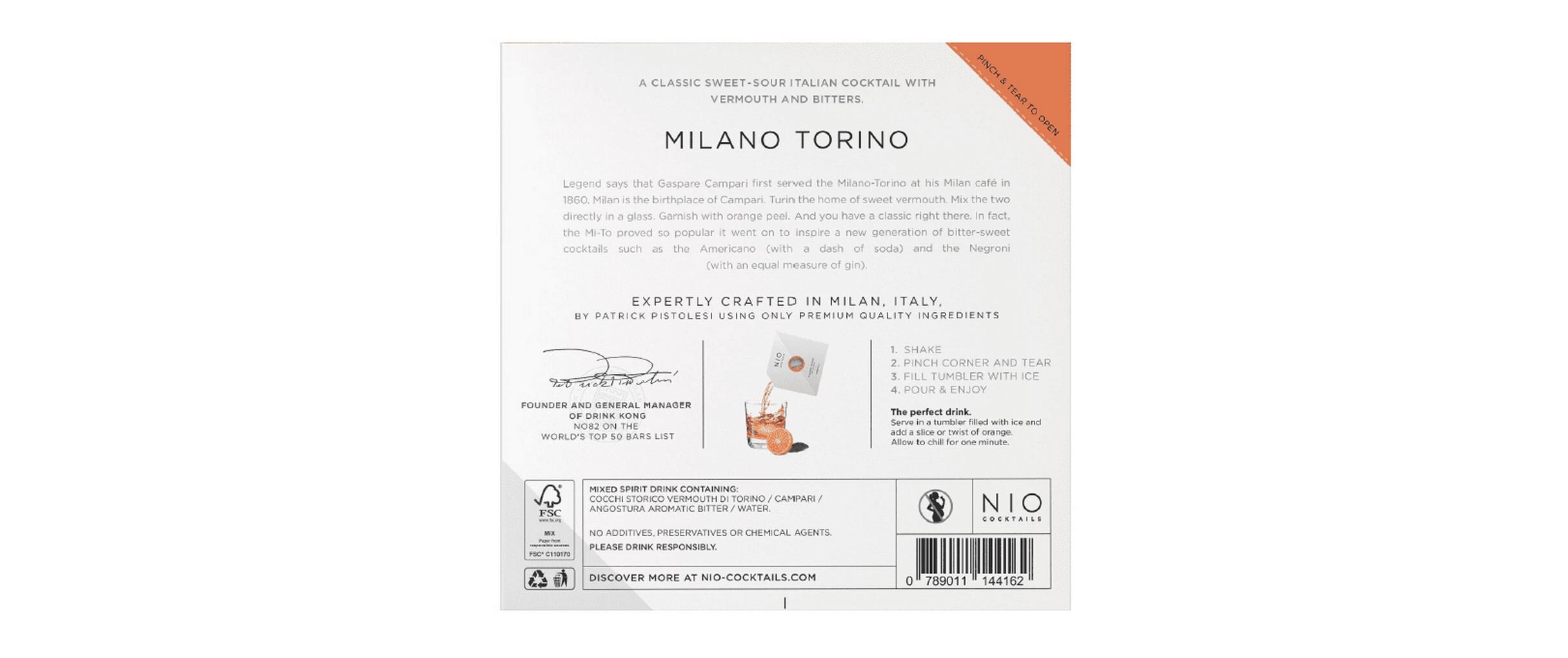 Milano Torino 100 mlFixfertiger Cocktail
