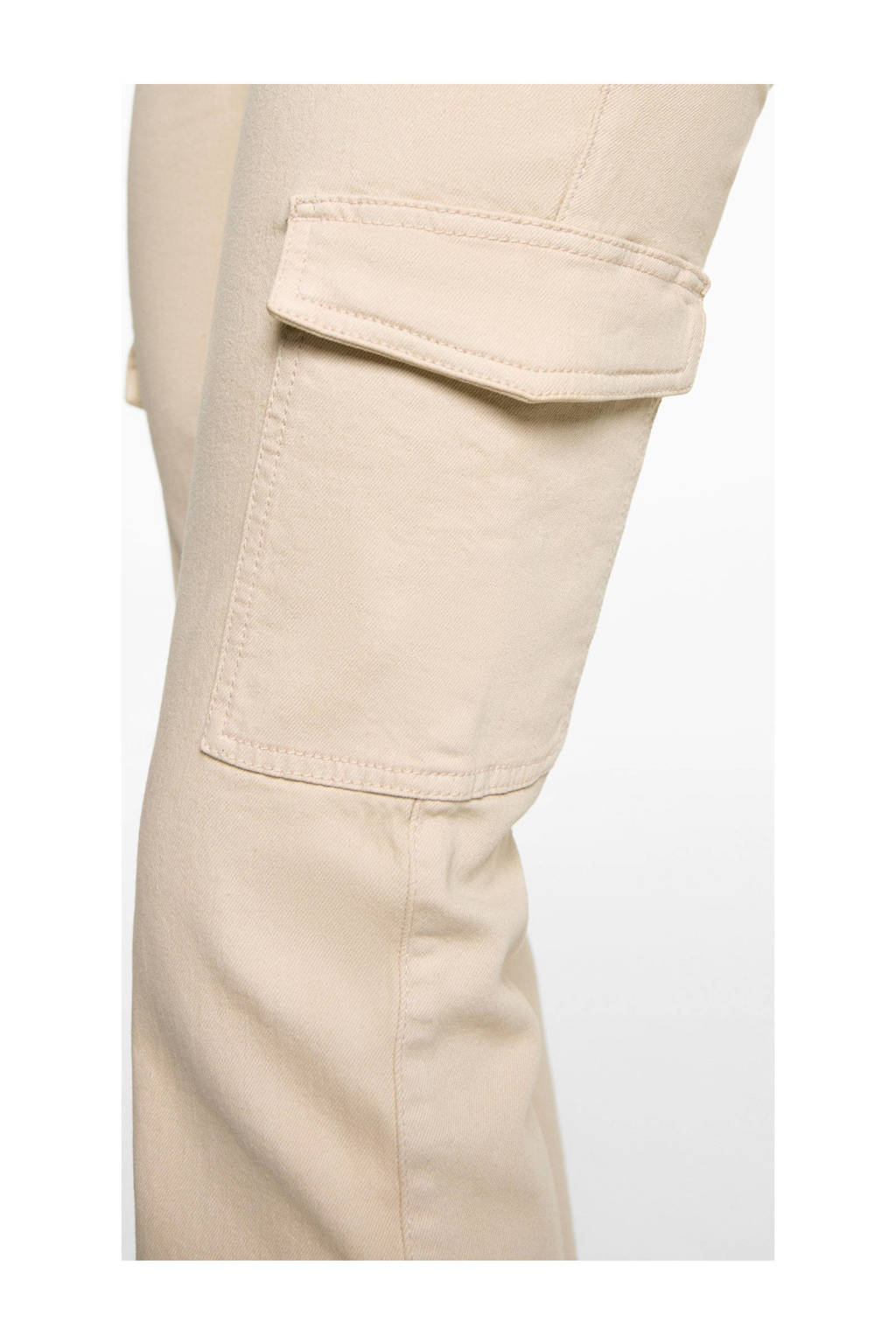 MANGO TEEN wide leg cargobroek lichtbeige