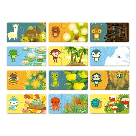 Djeco Lernspiel: Puzzle duo: Verstecken & Finden