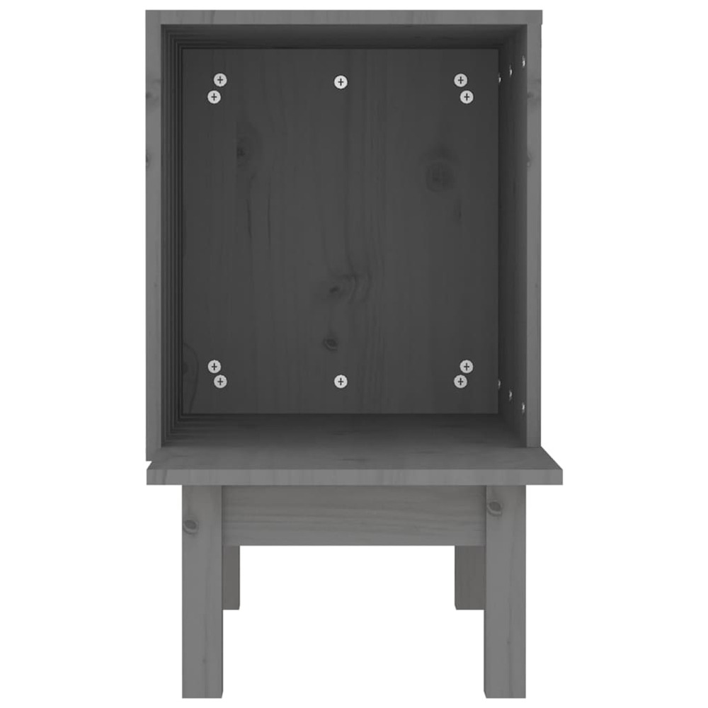 Maison pour chat gris 60x36x60 cm bois de pin massif