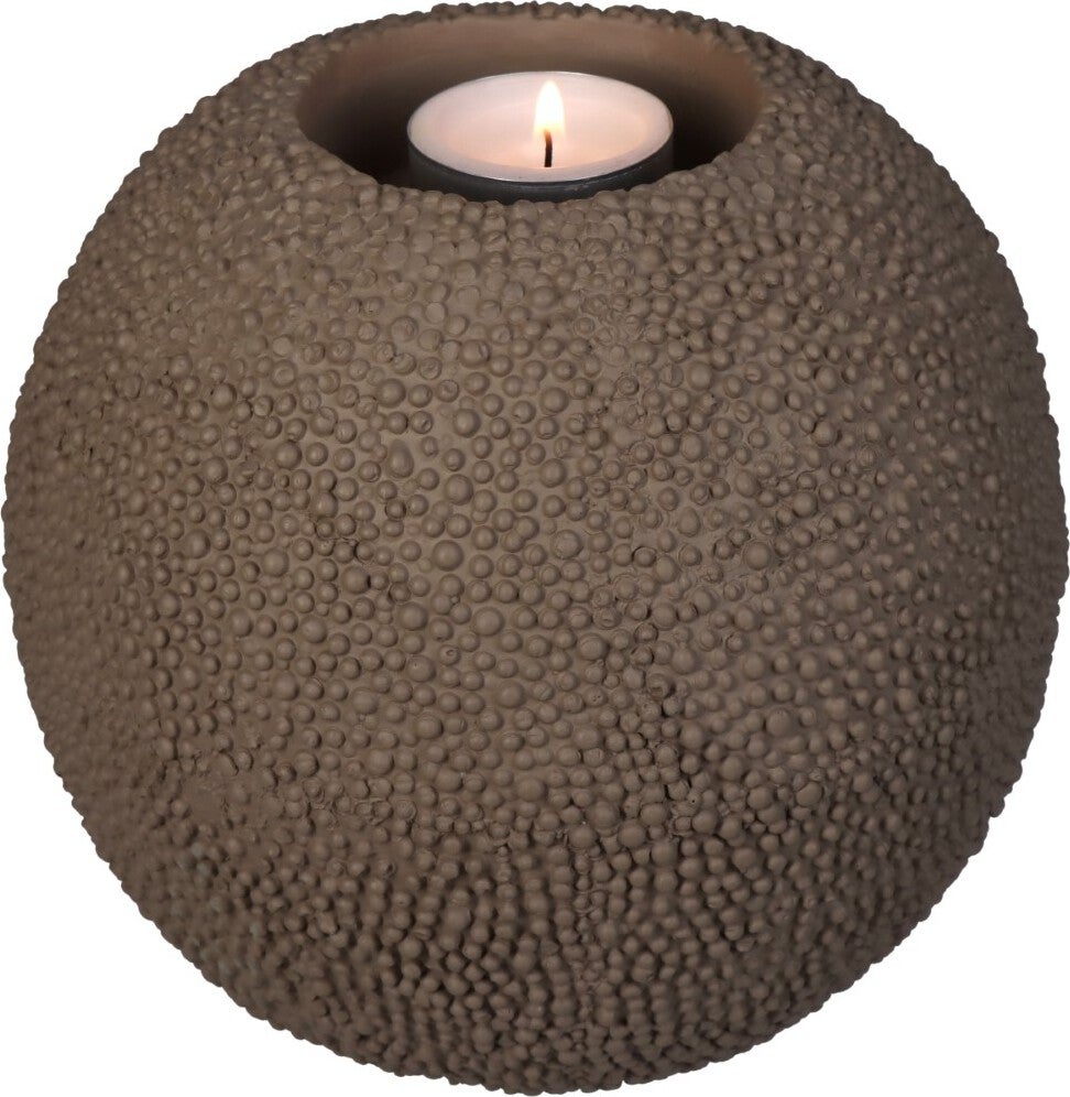 Waxinelichthouder Jeannette beige D 15 H 15 cm