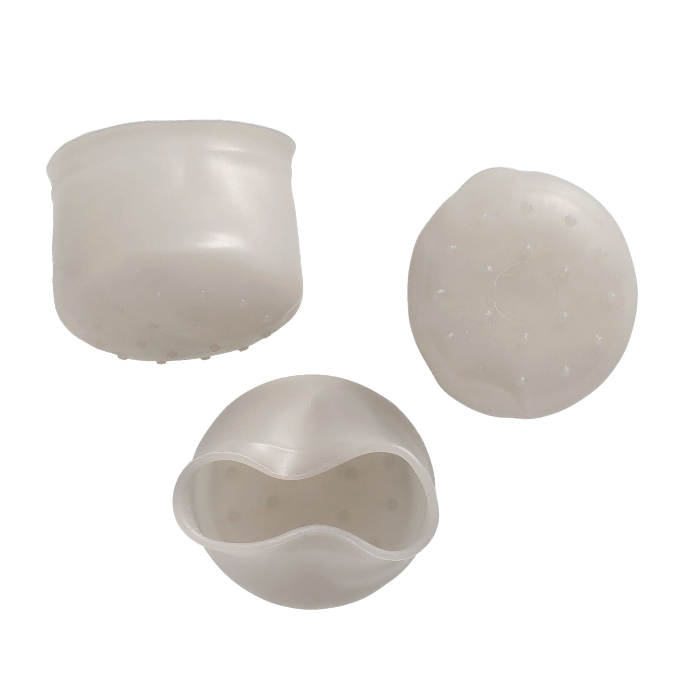 (16er Set) Silikon Stuhlbein Kappen Schutz Tisch / Stuhl / Boden Schoner - Grau
