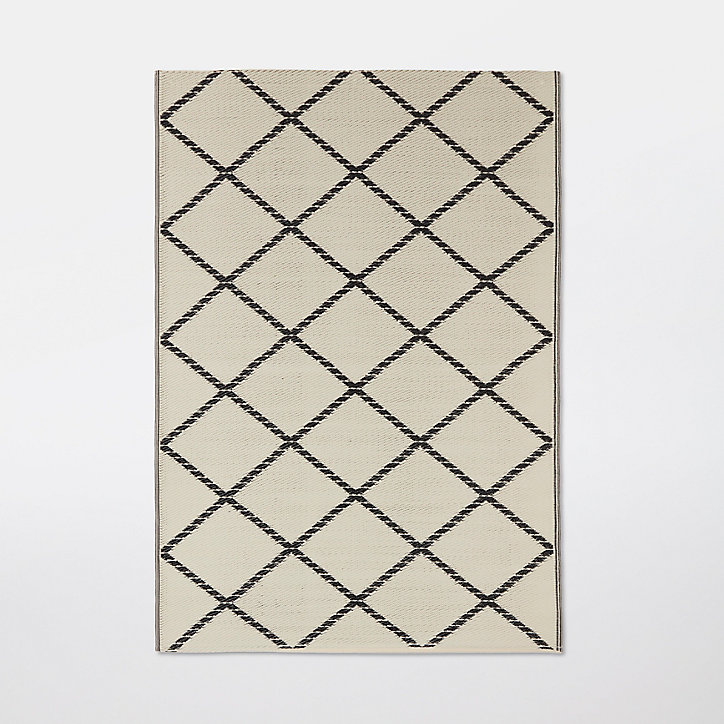 Tapis rural Blooma RUR 2-33-6 bleu nuit et bouleau 120 x 170 cm