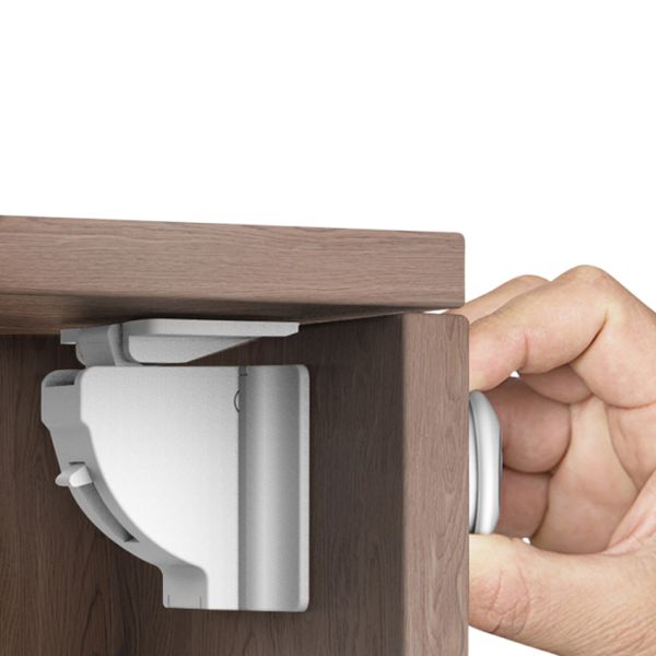 Jippie's Zelfklevend Magneetslot - 4 Stuks + 1 Sleutel