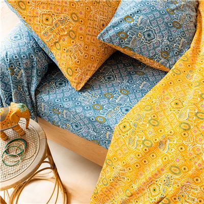Linge de lit polycoton motif éléphant - BECQUET CRÉATION