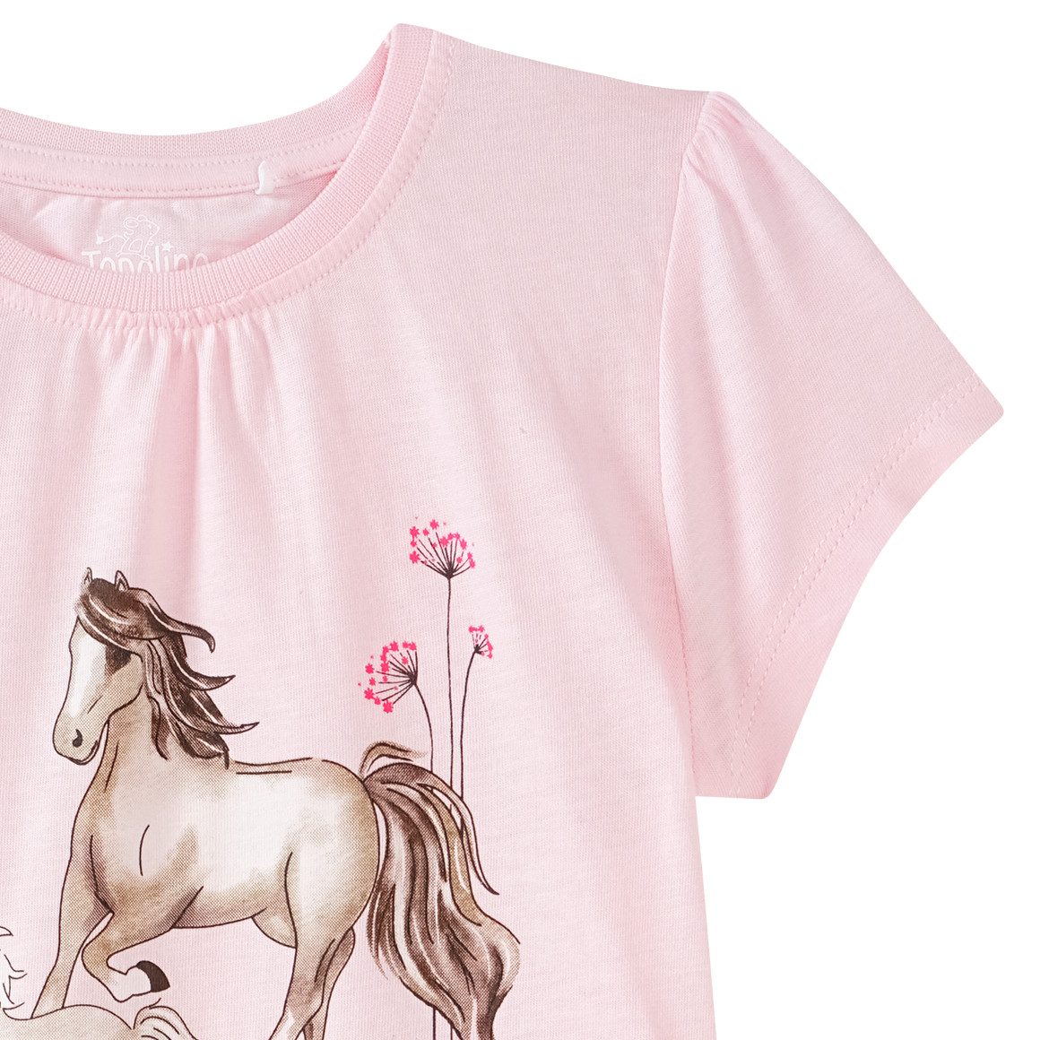 Topolino Mädchen T-Shirt mit Pferde-Motiv rosa