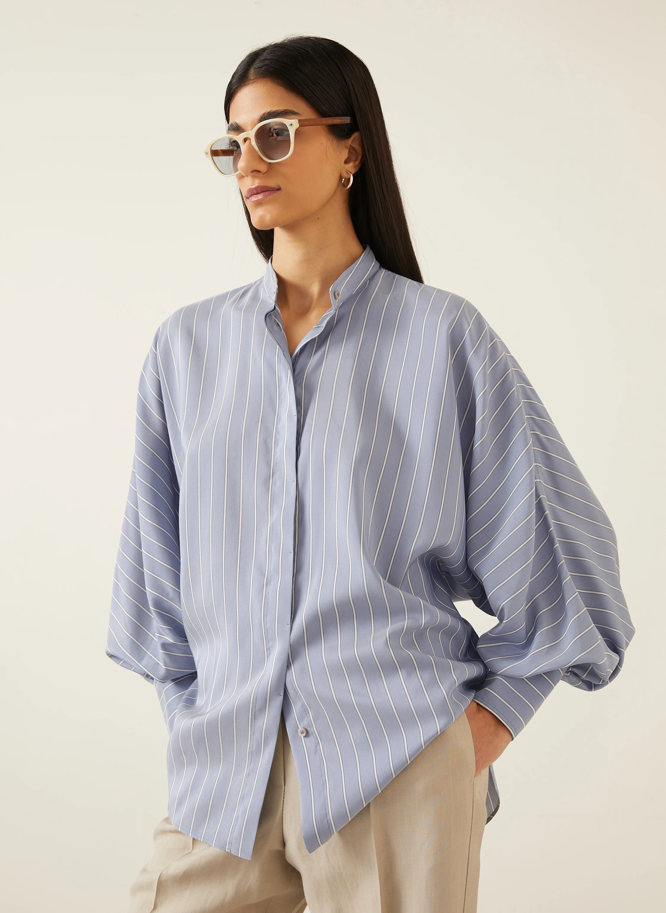 BRUNELLO CUCINELLI Hemdbluse aus Seide