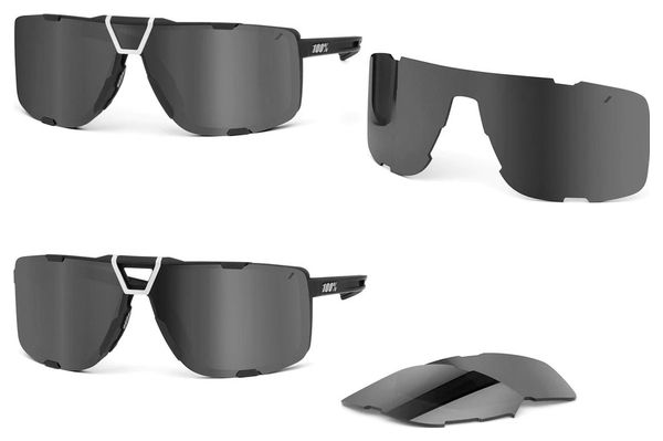 Lunettes de soleil 100% Eastcraft - Matte Noir - Verres Smoke Gris