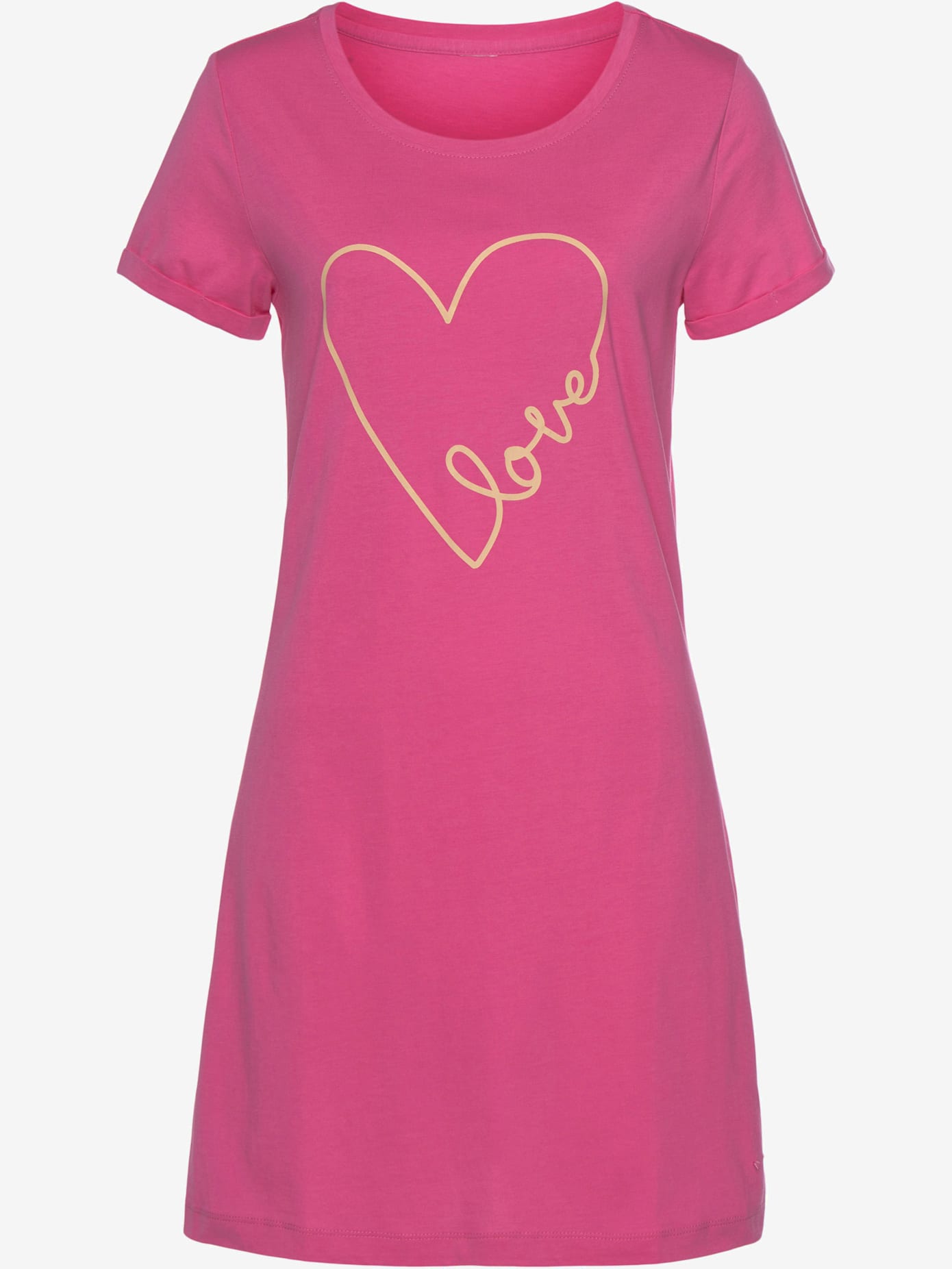 T-shirt de nuit avec imprimé petits cœurs