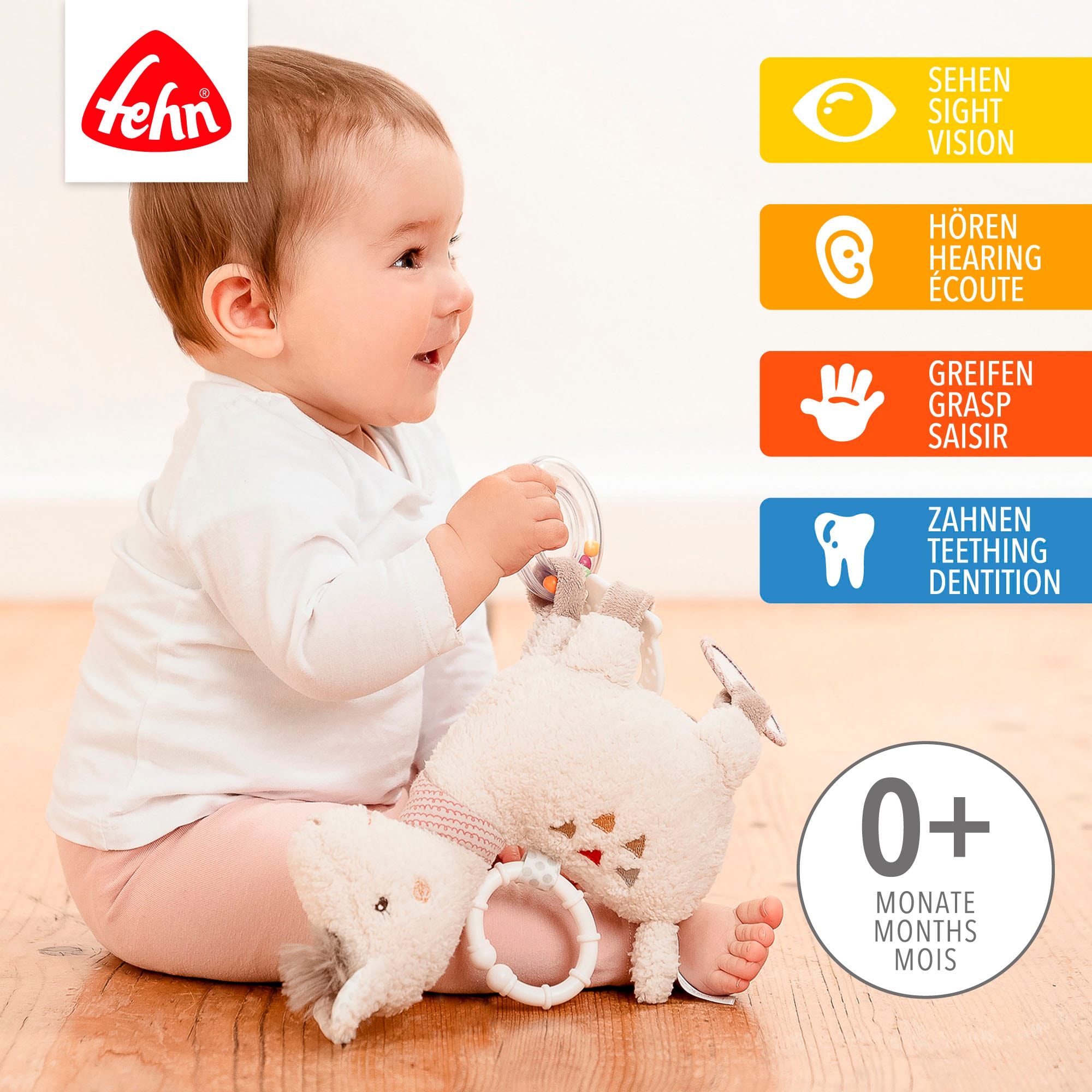 Fehn Greifspielzeug »Peru, Activity-Lama« mit Ring