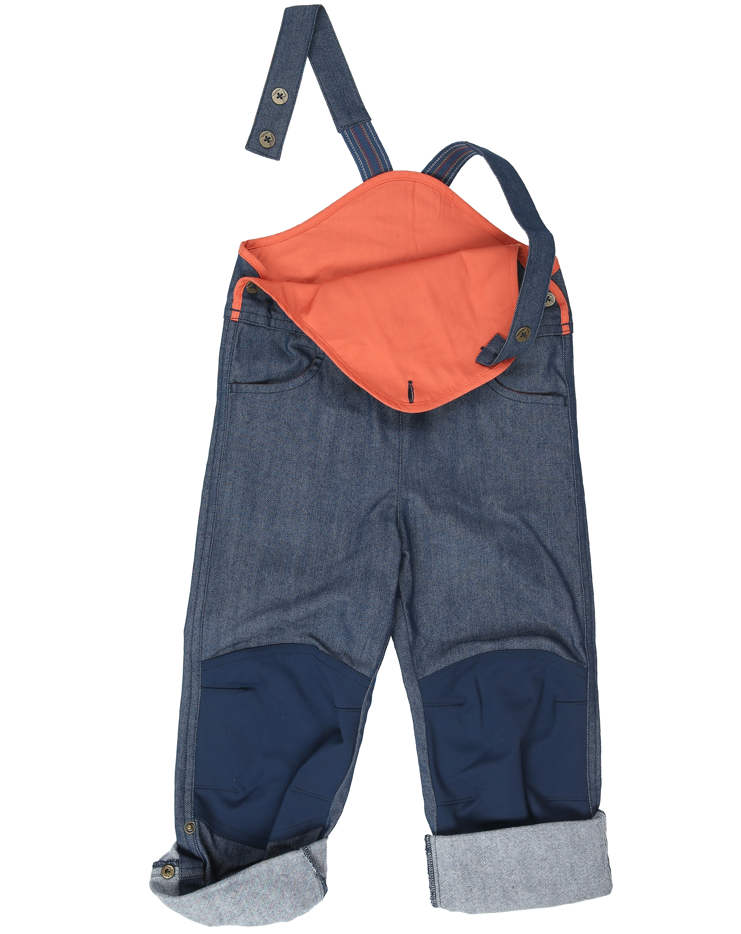 Jeans-Funktions-Latzhose LOIRI DENIM mit Kniebesatz in blau