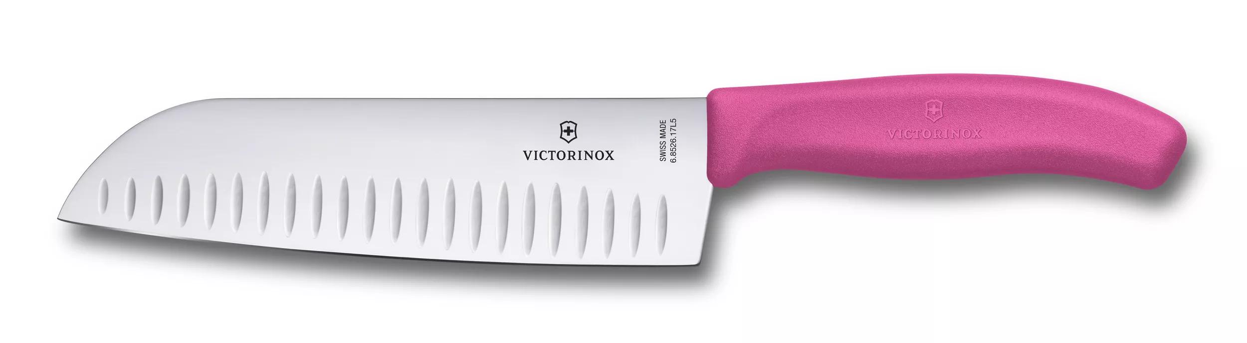Swiss Classic Santokumesser, Kullenschliff-pink