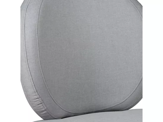 SKALAN - Fauteuil Crapaud Tissu Coloris Gris Souris