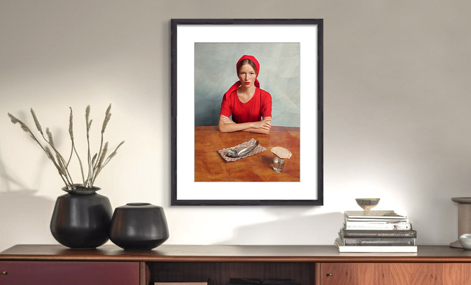 Girl with a Fish by Andrey Yakovlev & Lili Aleeva - Darlings - Small Limited Edition. 30x40.