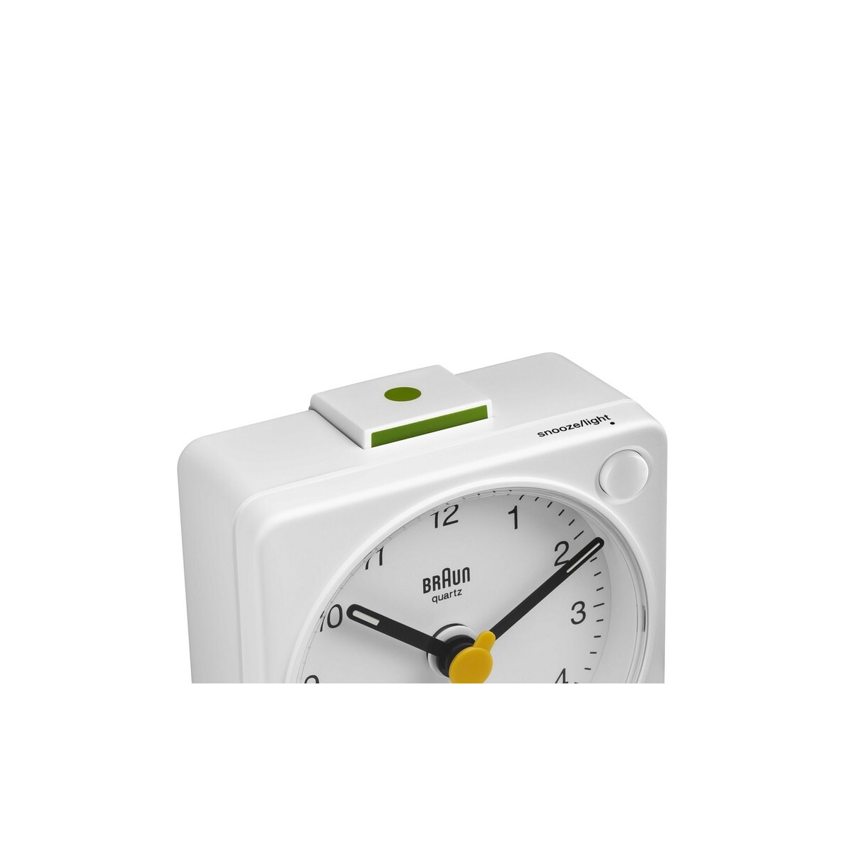 Braun firkantet vekkerklokke hvit BC02XW