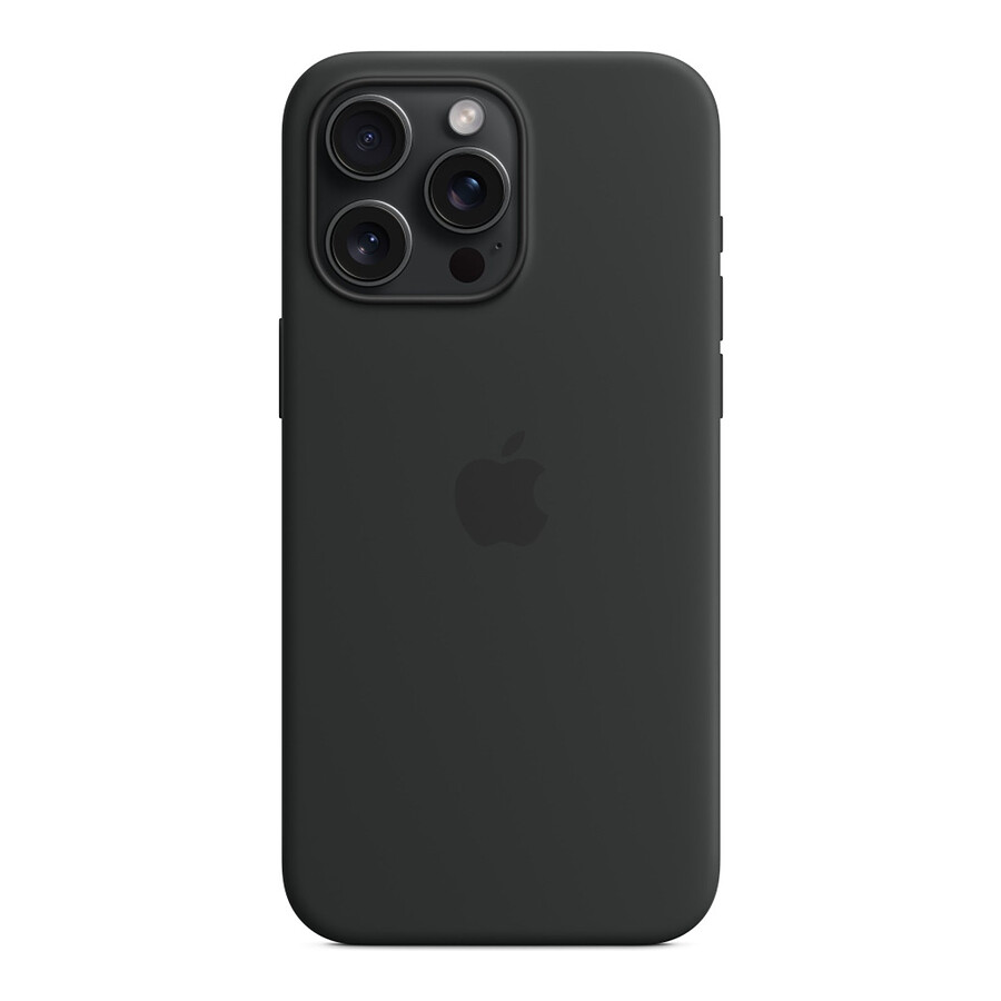 Apple Coque en silicone avec MagSafe pour iPhone 15 Pro Max - Noir