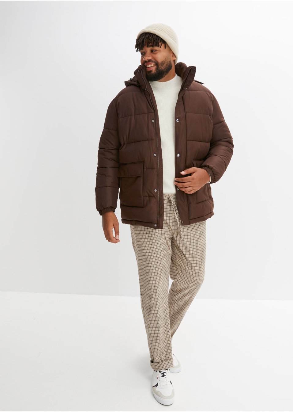 Veste matelassée avec capuche amovible en polyester recyclé