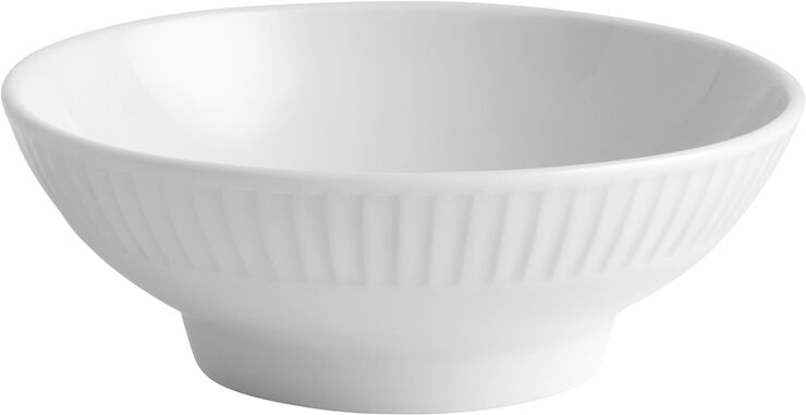 Pillivuyt Plissé skål på fod hvid - 12 cm Hvid