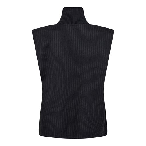 Co'Couture IdaCC Pin Stripe Vest, Dark Grey, XL