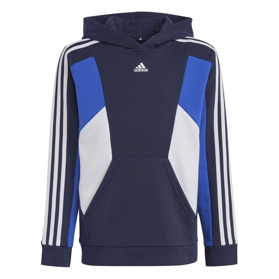 adidas Sweat à Capuche Colorblock 3-Stripes - Bleu Marine/Bleu/Blanc Enfant
