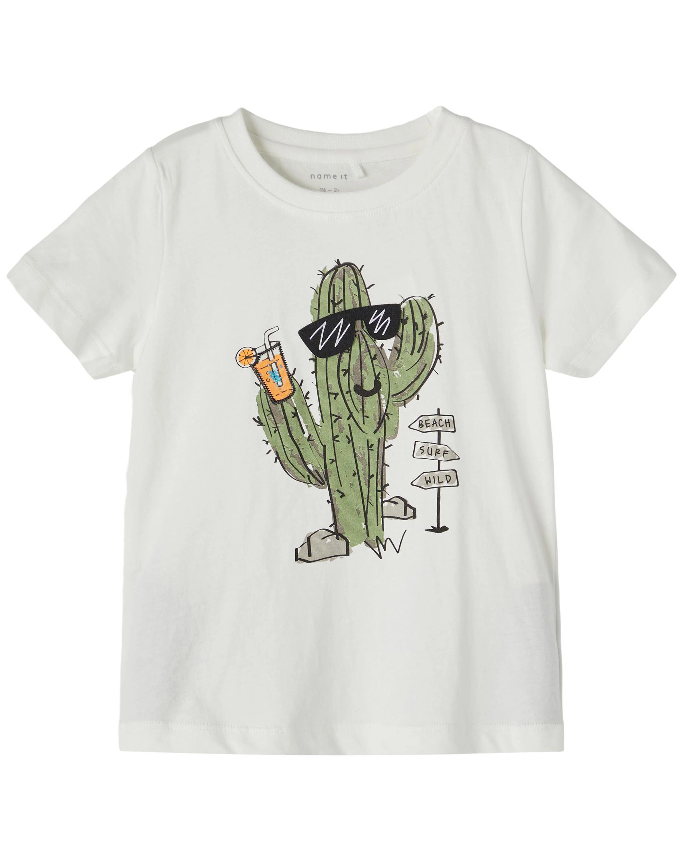 T-Shirt NMMHORVALD in white alyssum
