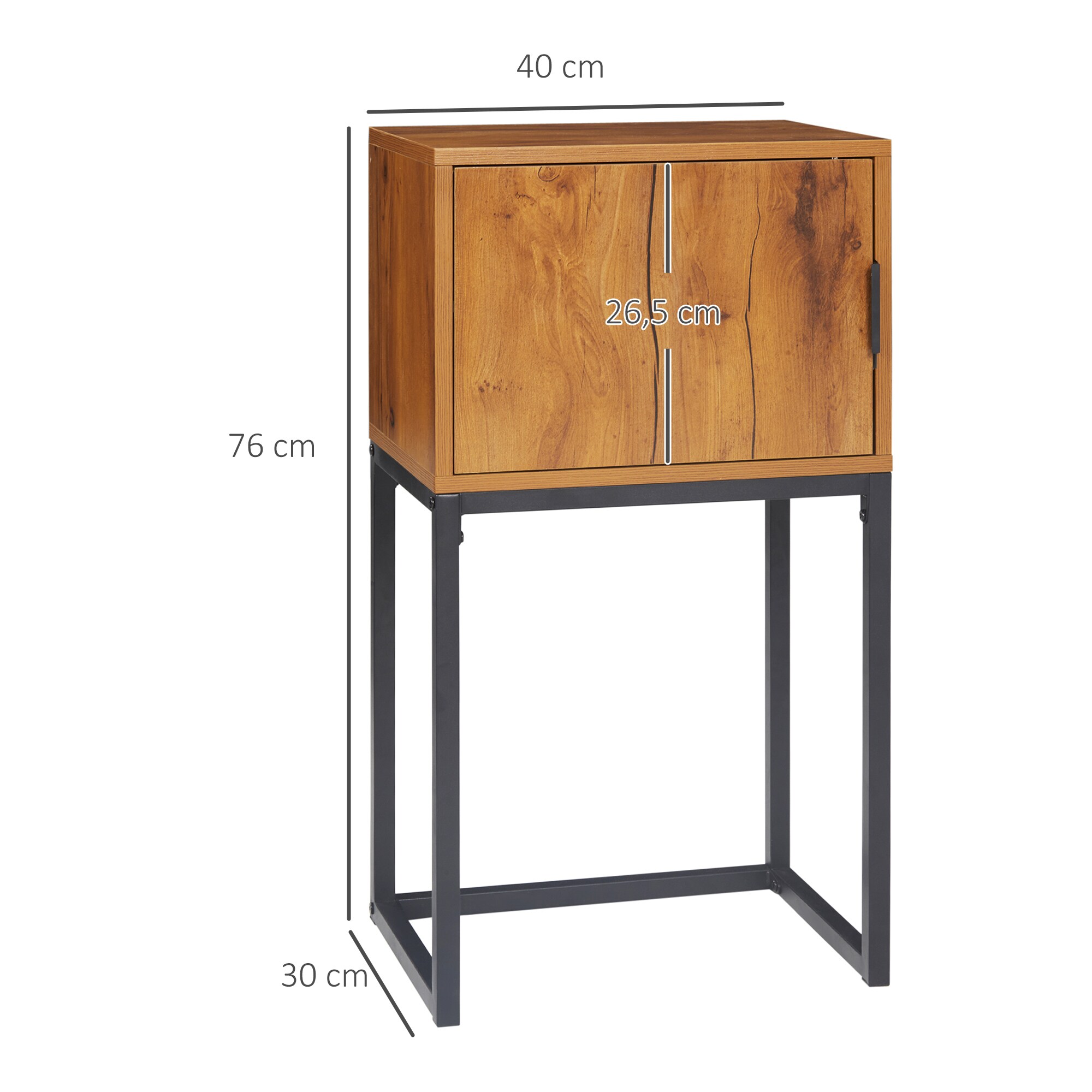 HOMCOM Konsolentisch mit rutschfesten Fuß natur 40L x 30B x 76H cm