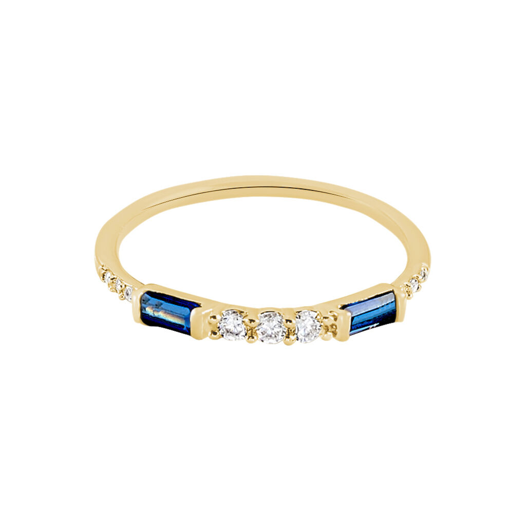 Bague Plaqué Or Jaune Calvin Oxyde De Zirconium