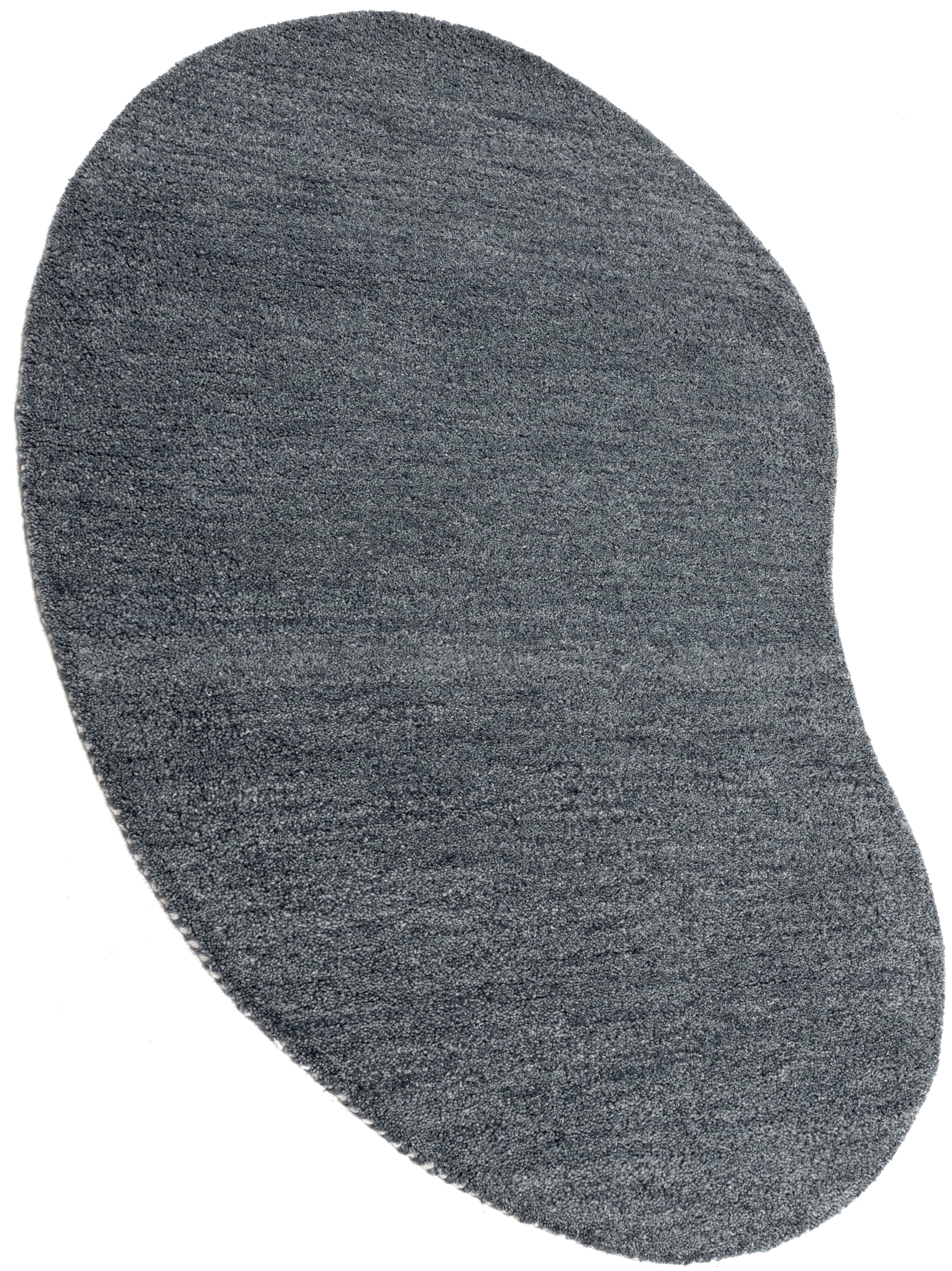 THEKO Wollteppich »Gabbeh Uni, Handgefertigt, Teppich, meliert, reine Wolle,« oval 14 mm Höhe Schlafzimmer, Wohnzimmer, Esszimmer, auch als Läufer, eckig  oder rund