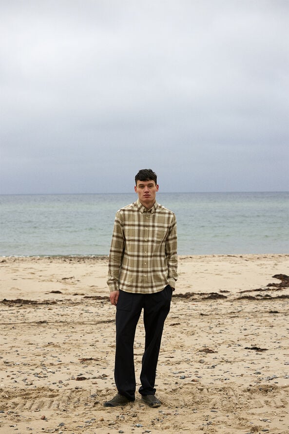 Forét HORNET FLANNEL SHIRT Vintage khaki