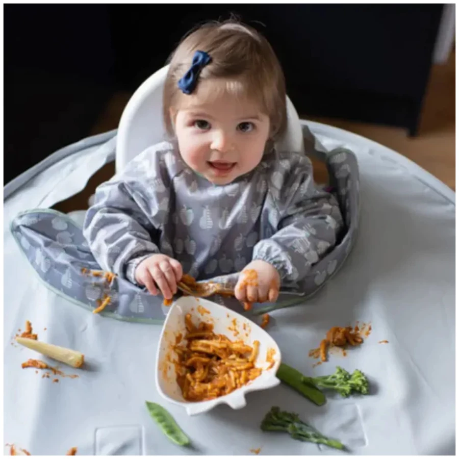 TidyTot Lätzchen Tidy Tot Zusatz Langarm Lätzchen für Starter-Sets ÄpfelBirnen