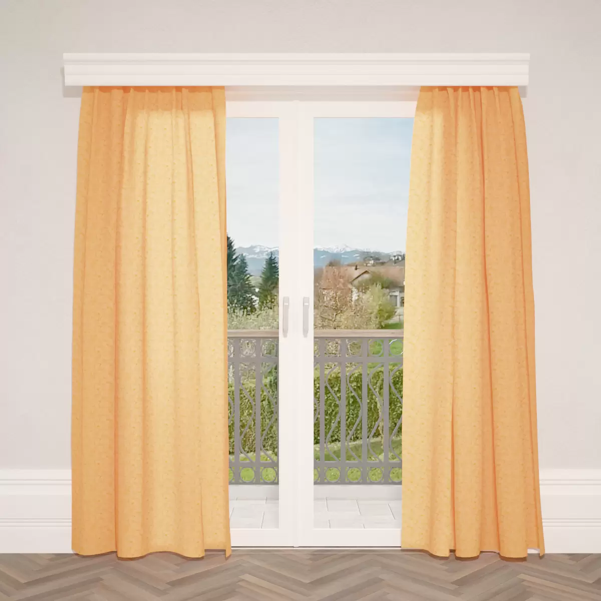 Nachtvorhang Marmor Orange