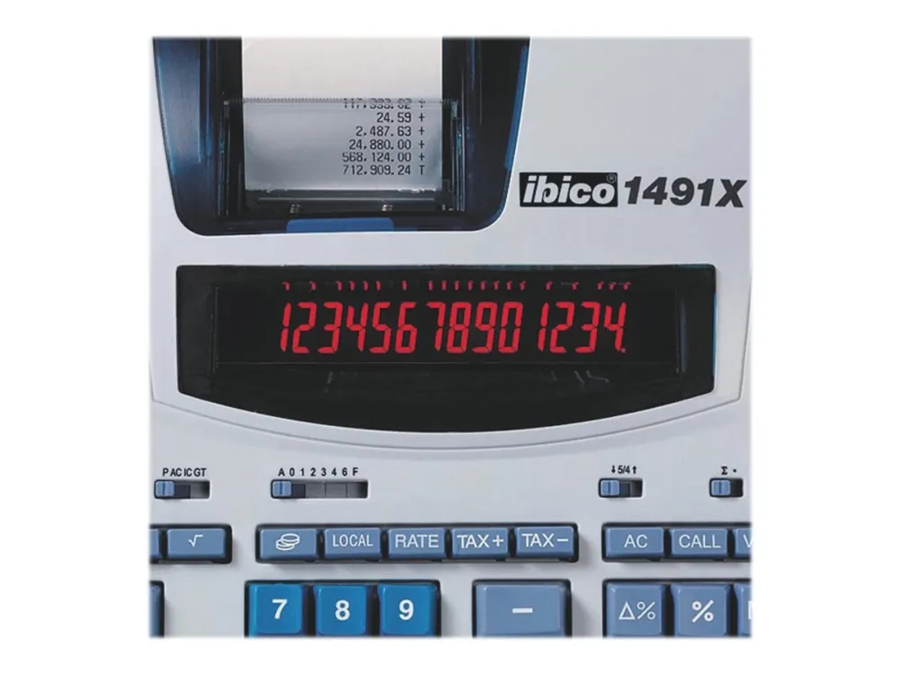 Strimmelregner Ibico 1491X Professionel 2-farvet display m/thermoprint
