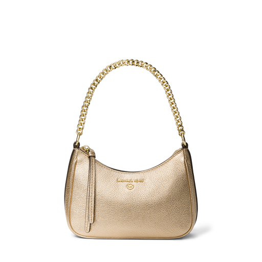 Michael Kors Jet Set Charm Small Metallic Skuldertaske, Pale Gold