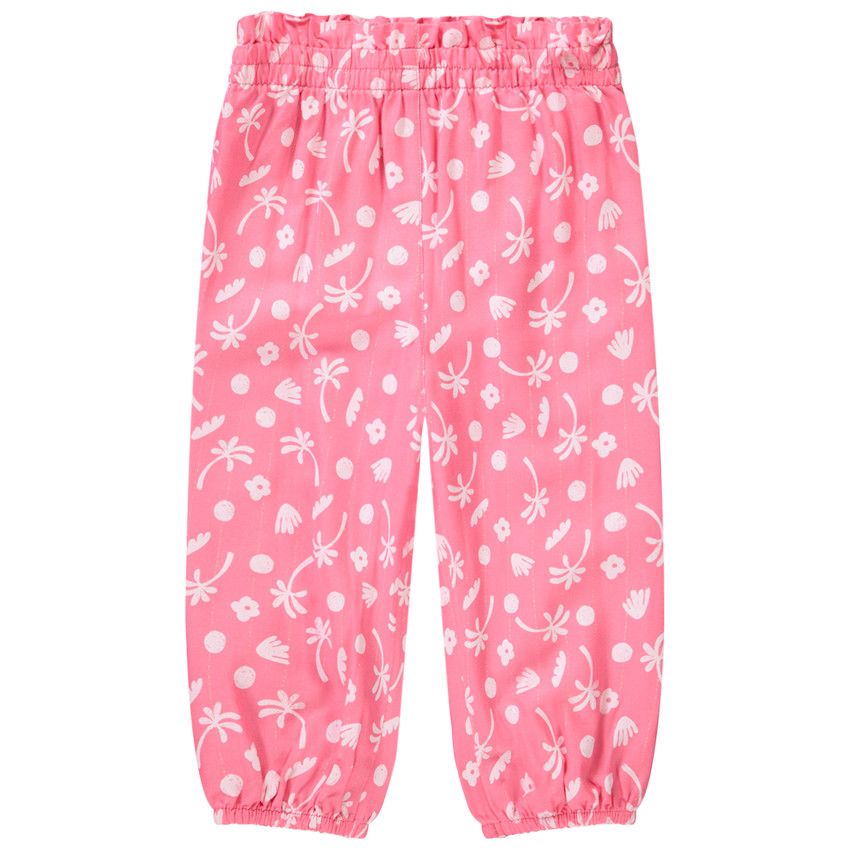 Pantalon fluide imprimé fantaisie pour bébé fille - Multicolore