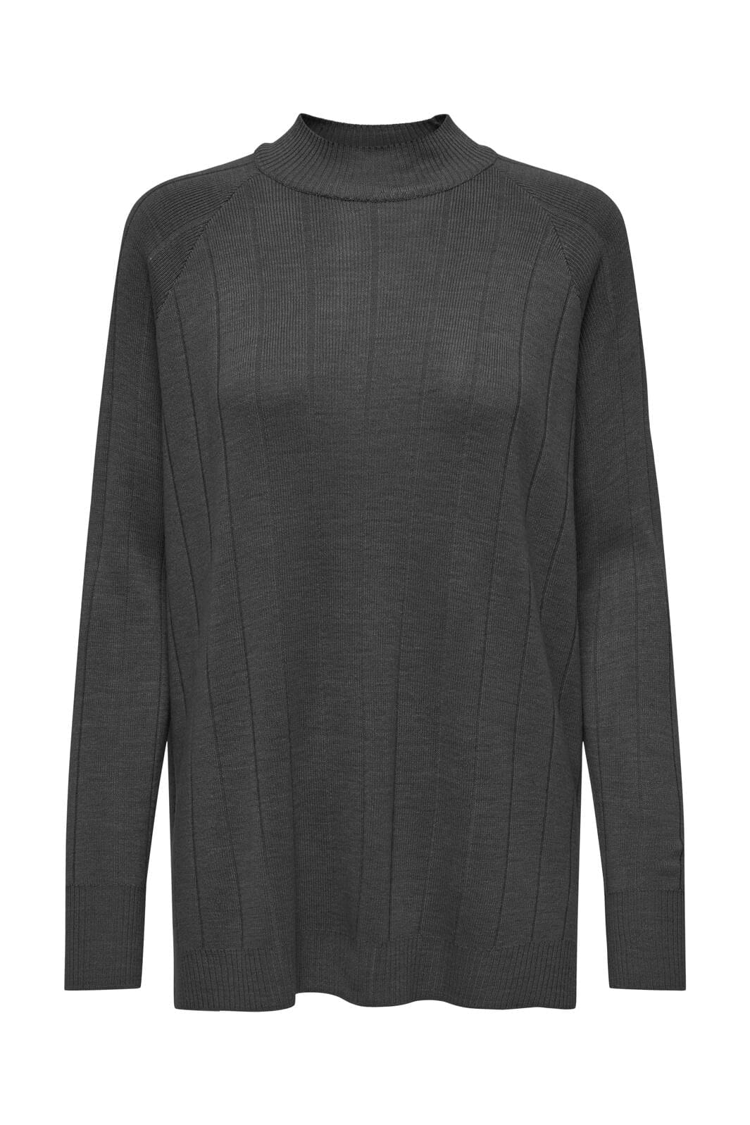 Only Onltess Ls Long High Neck Knt 4630569 dark grey melange