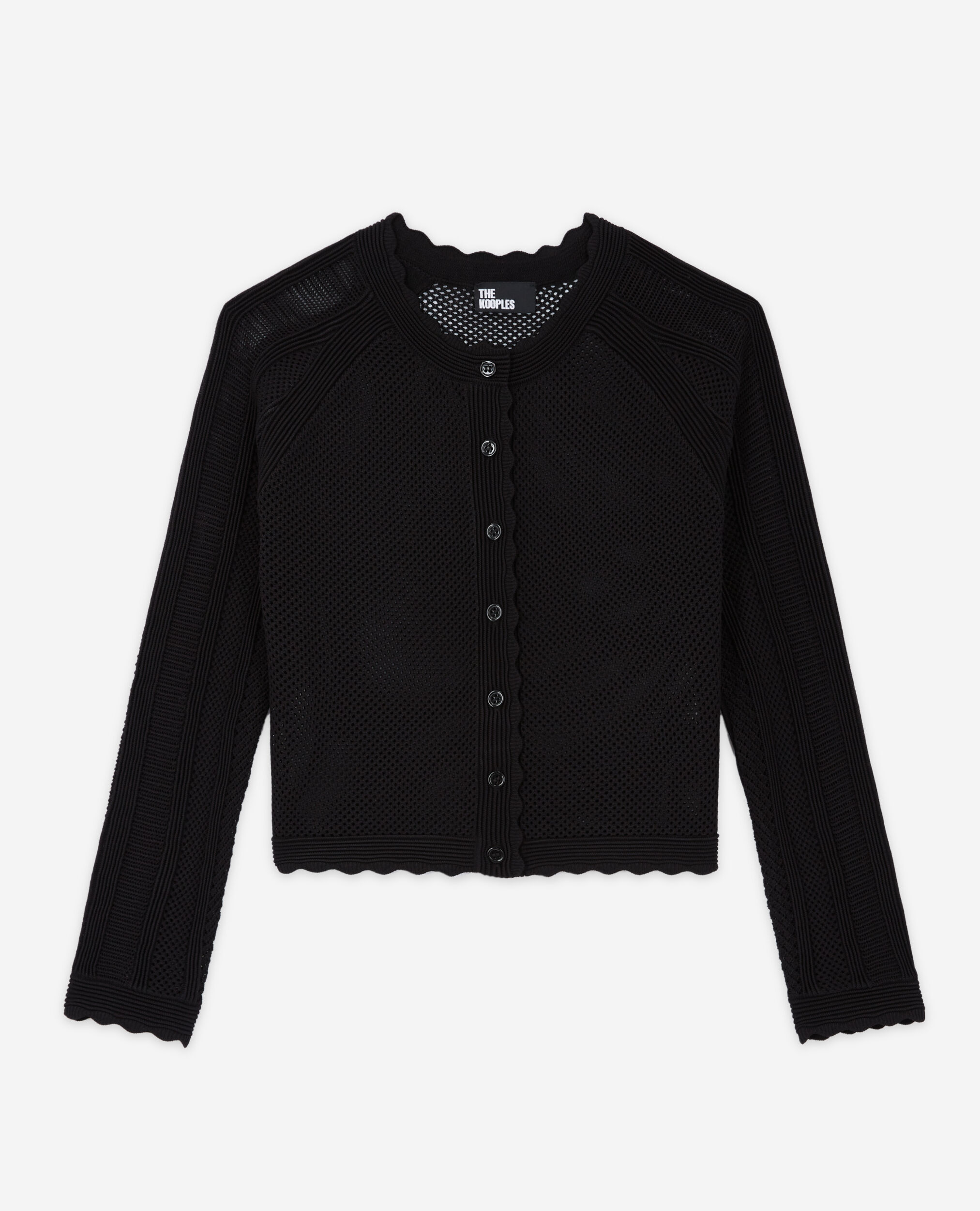 Cardigan noir en maille