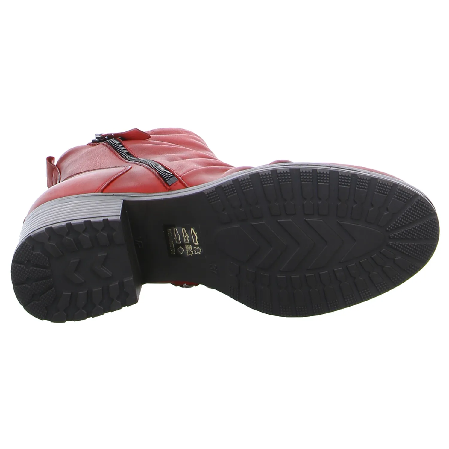 SCHUHENGEL Stiefelette Rot Leder
