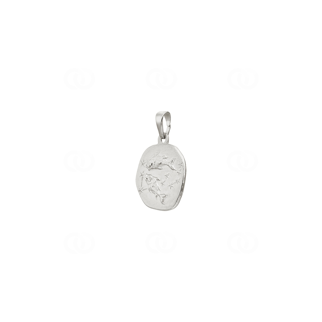 Anhänger 750/18 K Weissgold Sternzeichen Fische