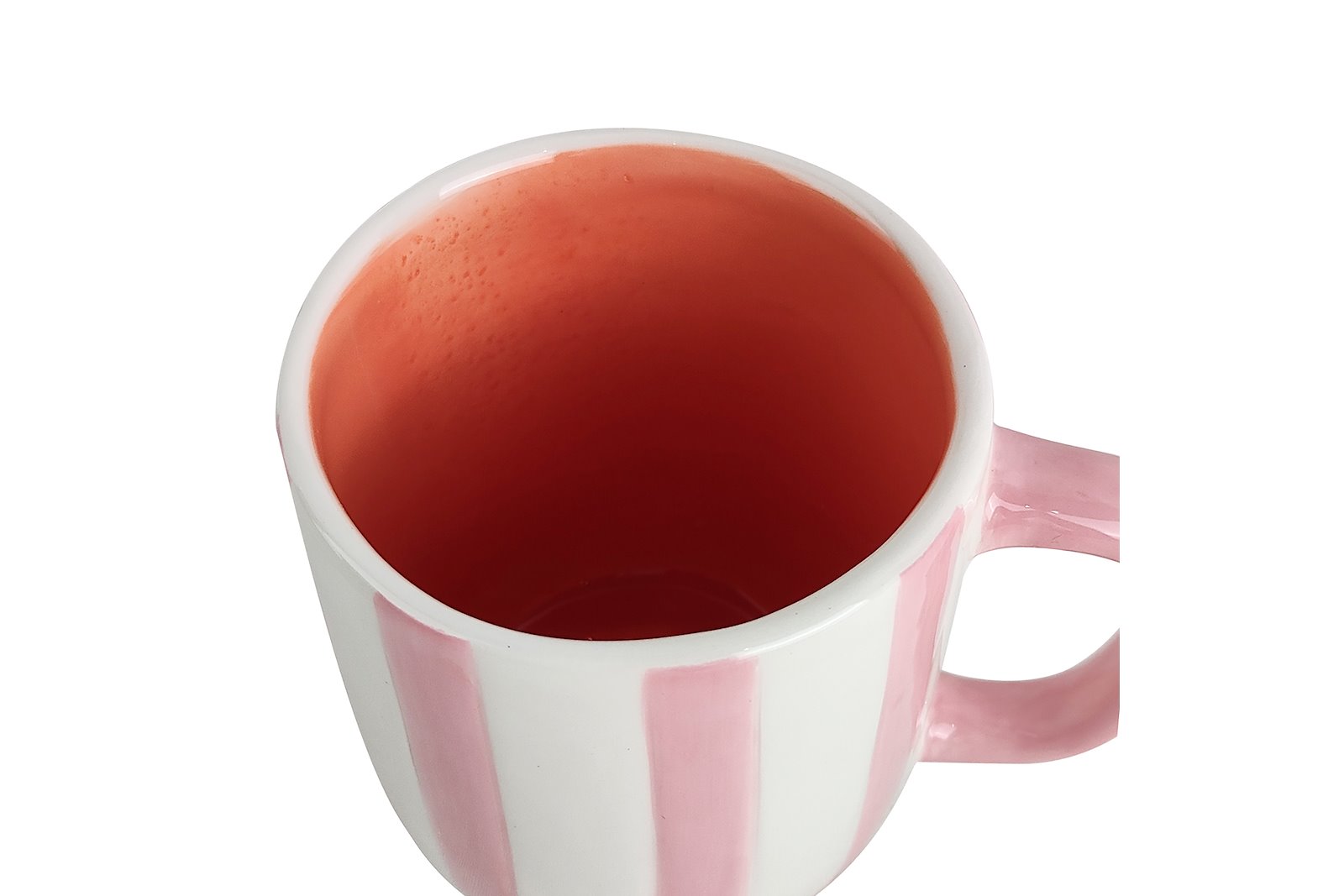 Lines krus Rosa, hvit og orange H10,3 cm