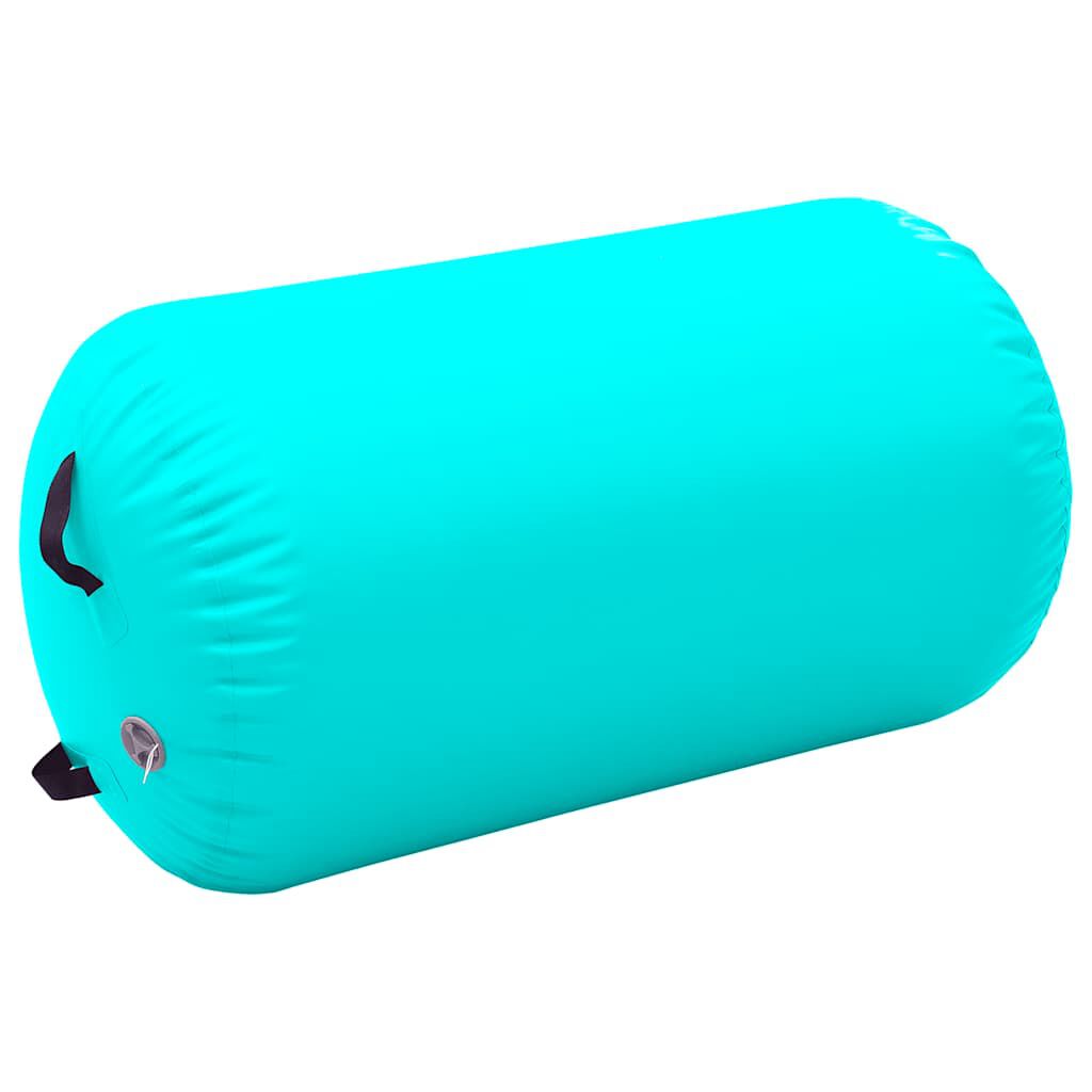 vidaXL Opblaasbare gymnastiekrol met pomp, 100x60 cm, PVC, groen