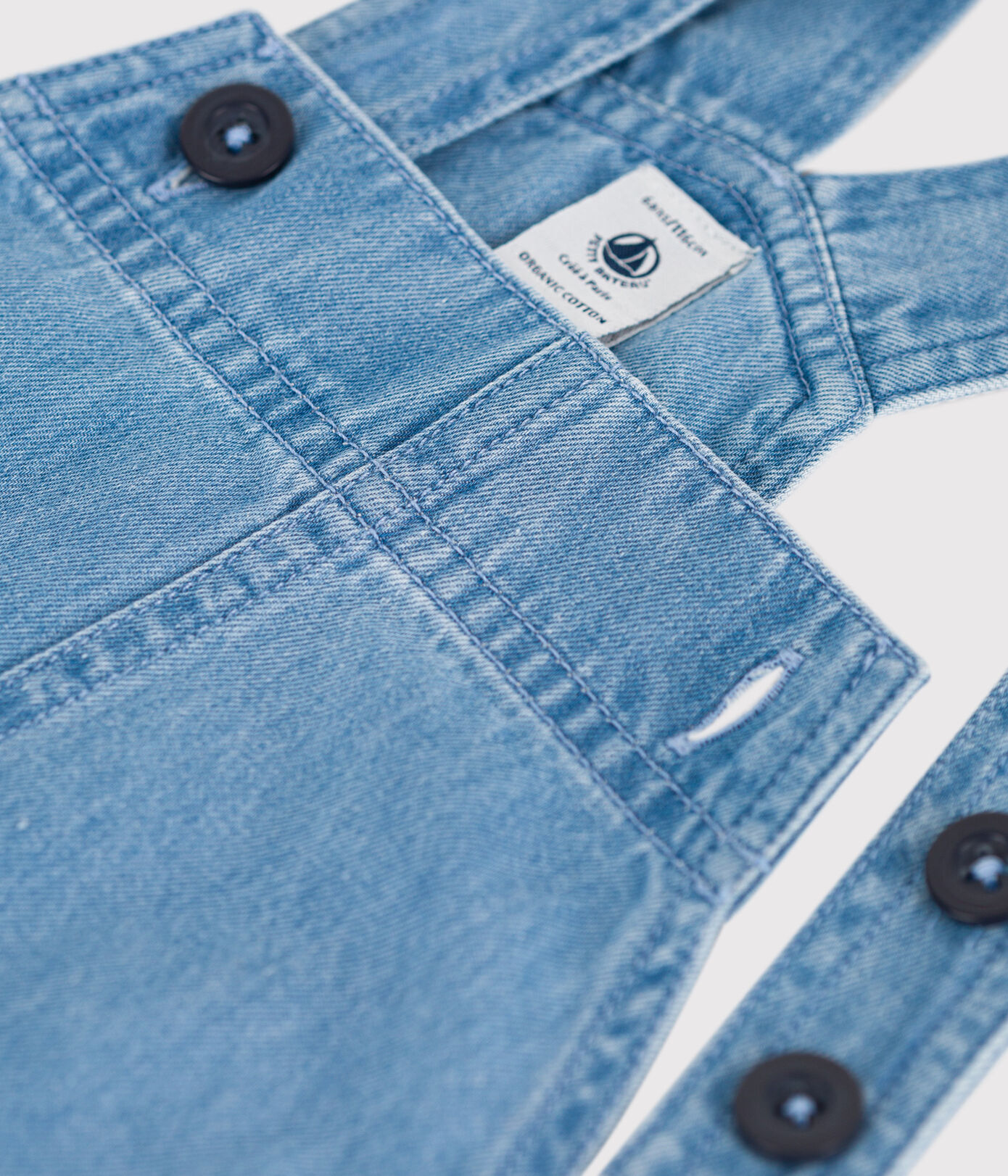 Robe salopette en denim léger enfant fille