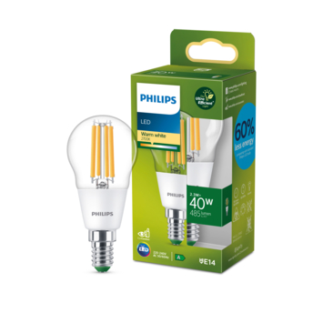 Philips Ultra Efficient LED 40W E14 kogel 2700k