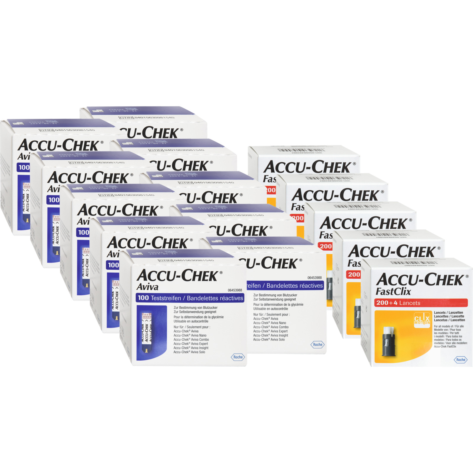 Accu-Chek 10X100 Aviva + 5X204 Lanzetten