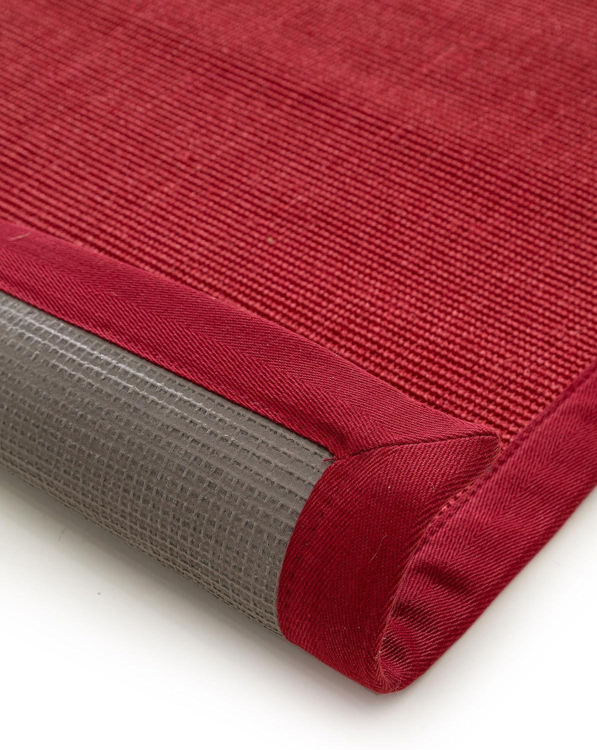 benuta Nest Sisal Naturfaser Teppich Sana - Rot 150x150 cm - Robuster Teppich für Esszimmer & Wohnzimmer - 100% Sisal Naturfaser - Zeitloses Design