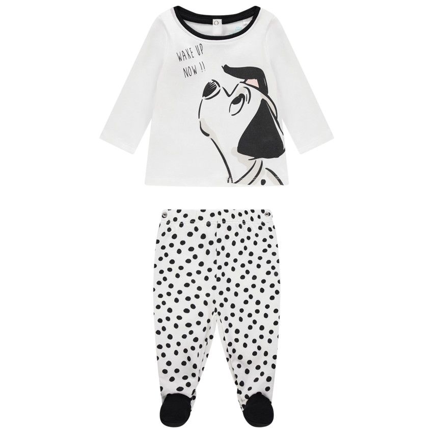 Pyjama long print 101 Dalmatiens Disney - Ecru