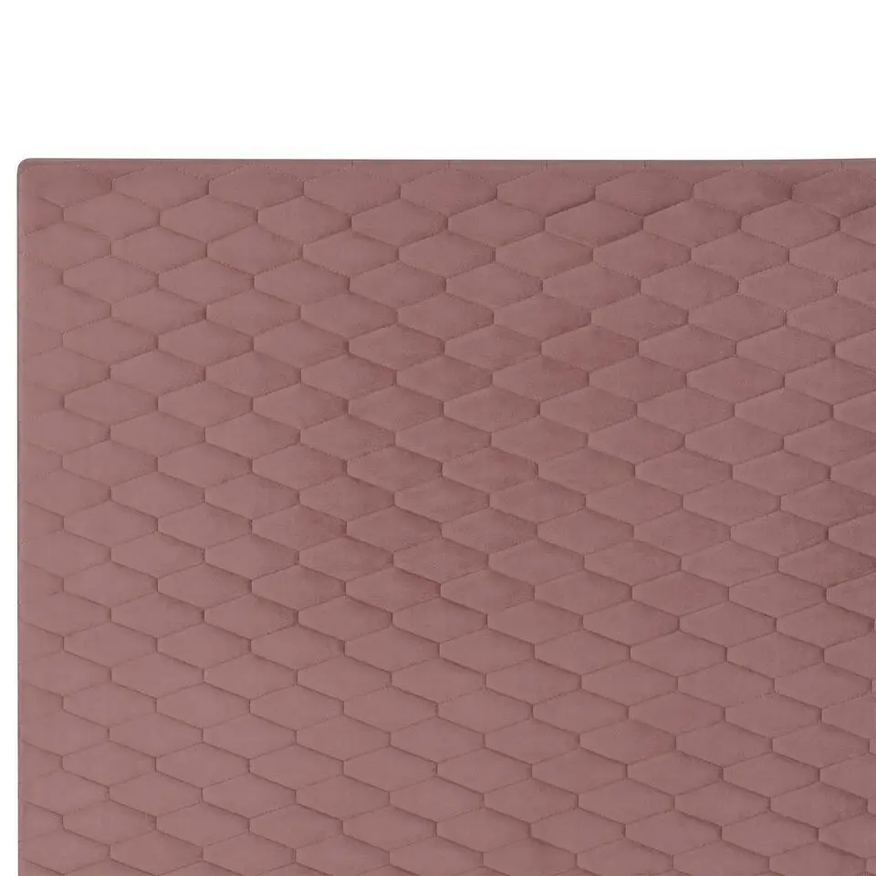 BAYONNE - Tweepersoonsbed - Roze - 140 x 200 cm - Fluweel
