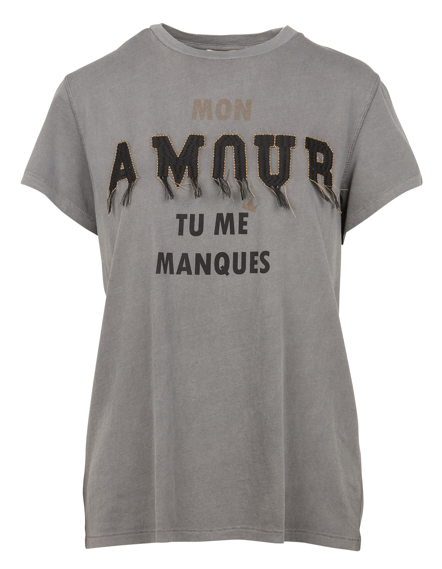 TIFFANY - Tee-shirt brodé en coton| Gris