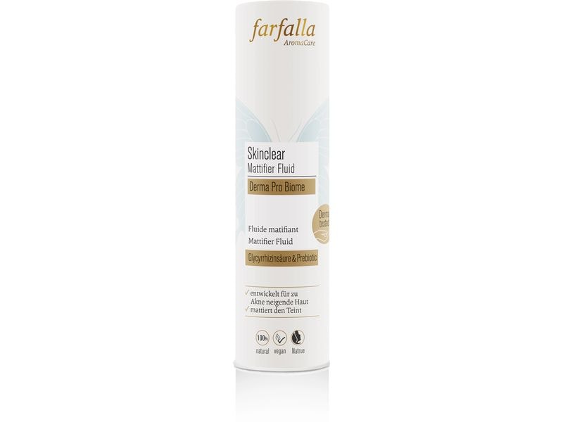 Farfalla Gesichts-Fluid Skinclear Derma Pro 30 ml Natürliche Gesichtspflege, Soforthilfe für das Wohlbefinden der Haut