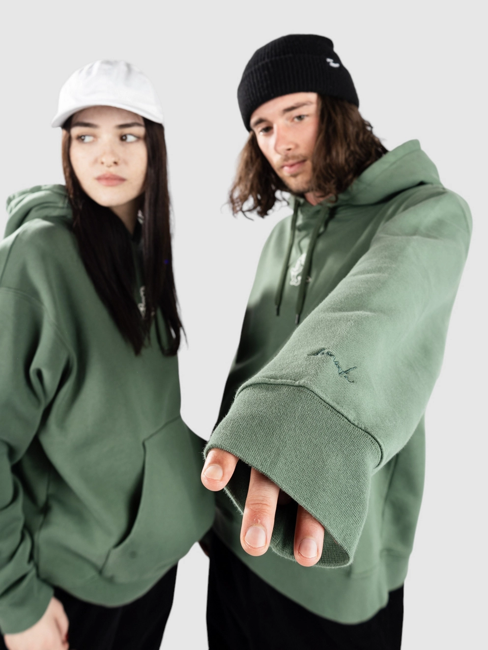 Ementa SB Baby Stamp Hoodie green/off white